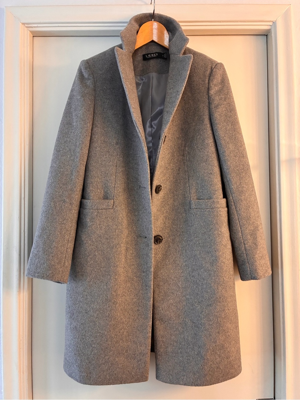 Ralph Lauren Light Grey wool blend Coat - Picture 2 of 10